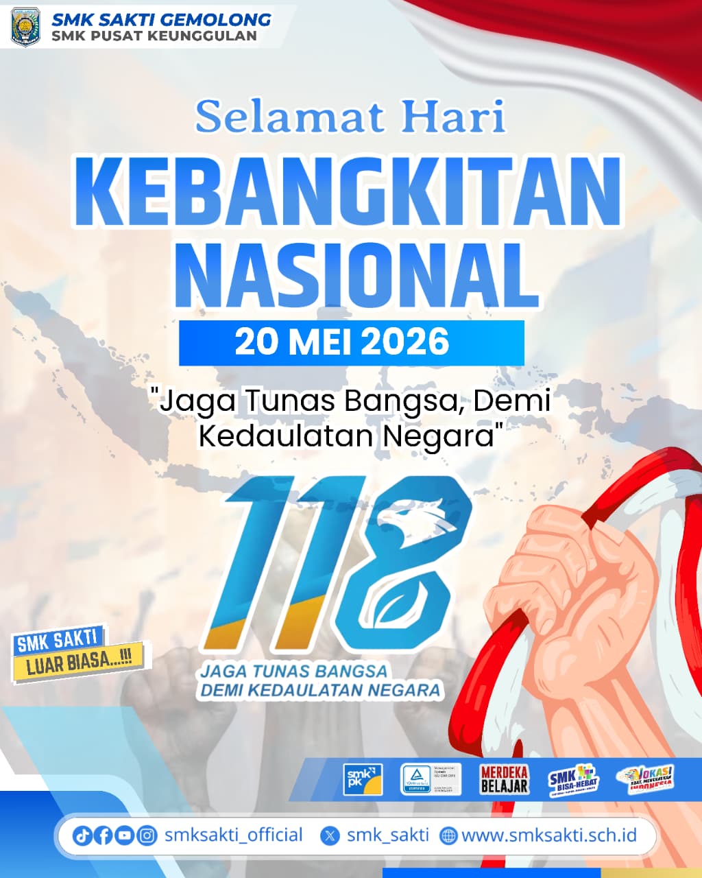 Peringati Hari Kebangkitan Nasional ke-118, SMK Sakti Gemolong Usung Tema "Jaga Tunas Bangsa, Demi Kedaulatan Negara"